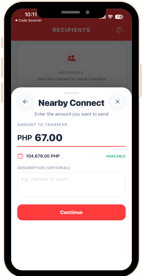 Connect with a nearby user