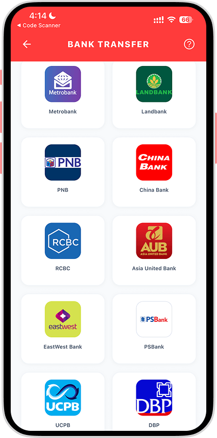 Bank Transfer screen 3