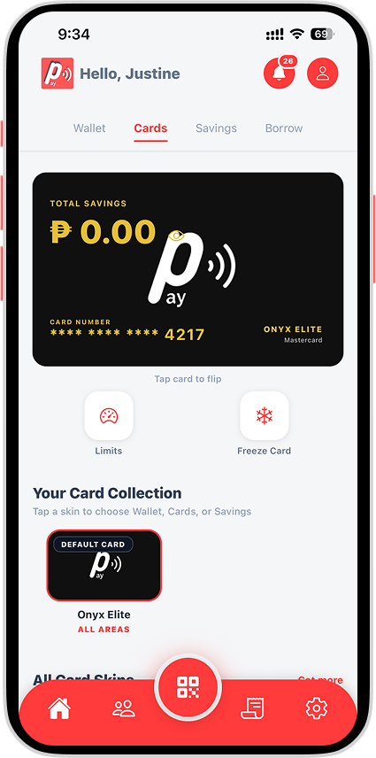 Cards screen 1