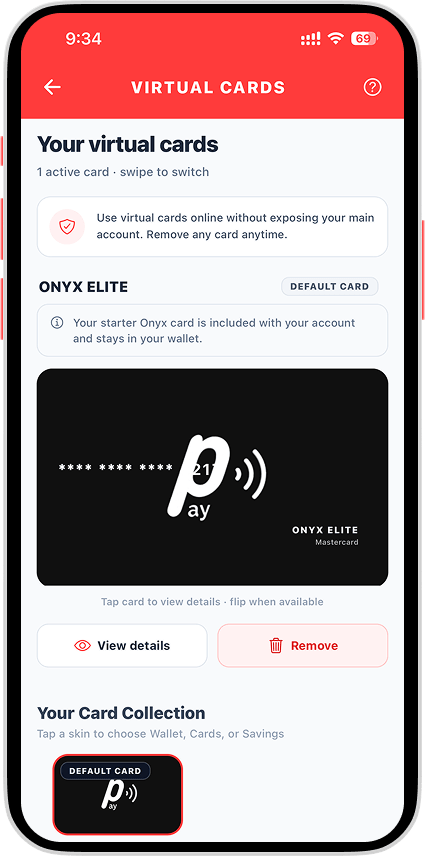 Cards screen 3