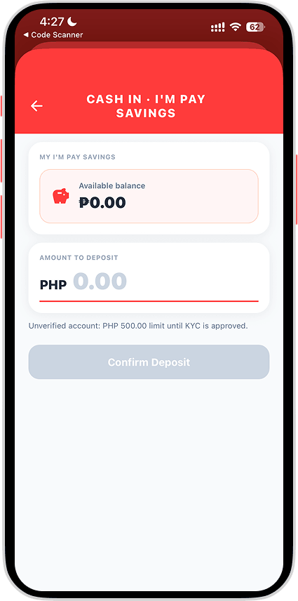 Cash In screen 2