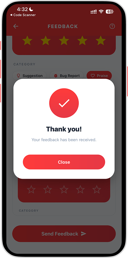 Feedback screen 2