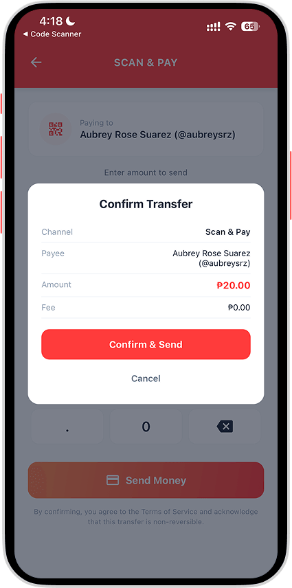 Confirm Transfer