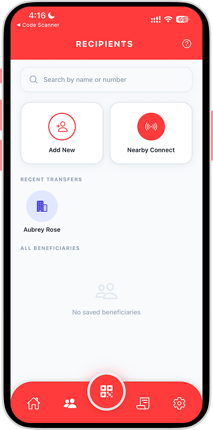 Request Money screen 1