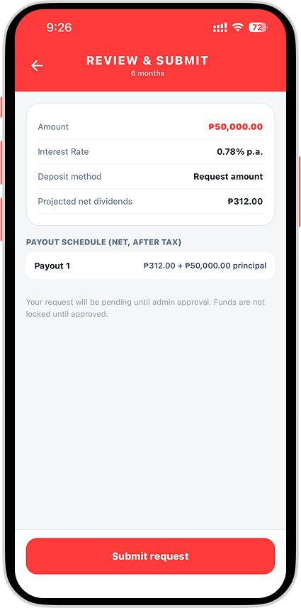 Term Savings step 4