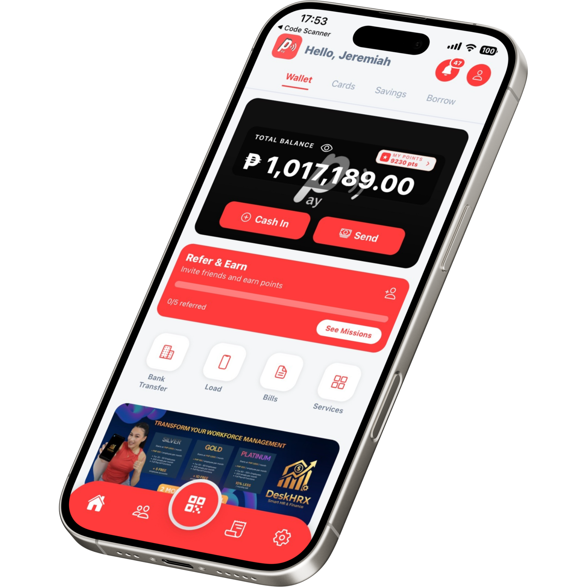 I'M Pay app screenshot